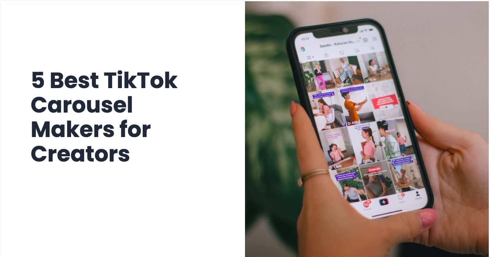 Comparison of the top five TikTok carousel maker tools for creators