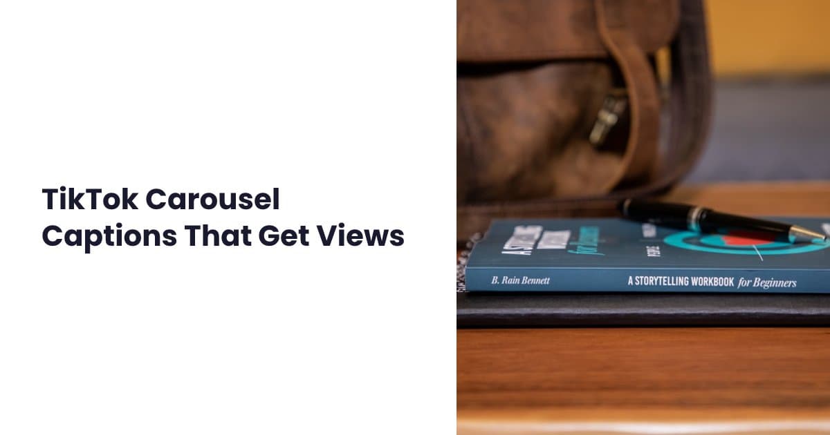 Examples of high-performing TikTok carousel captions