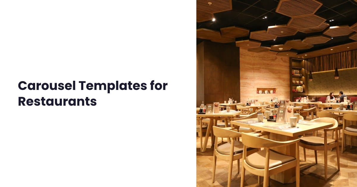 TikTok carousel templates for restaurants and cafes